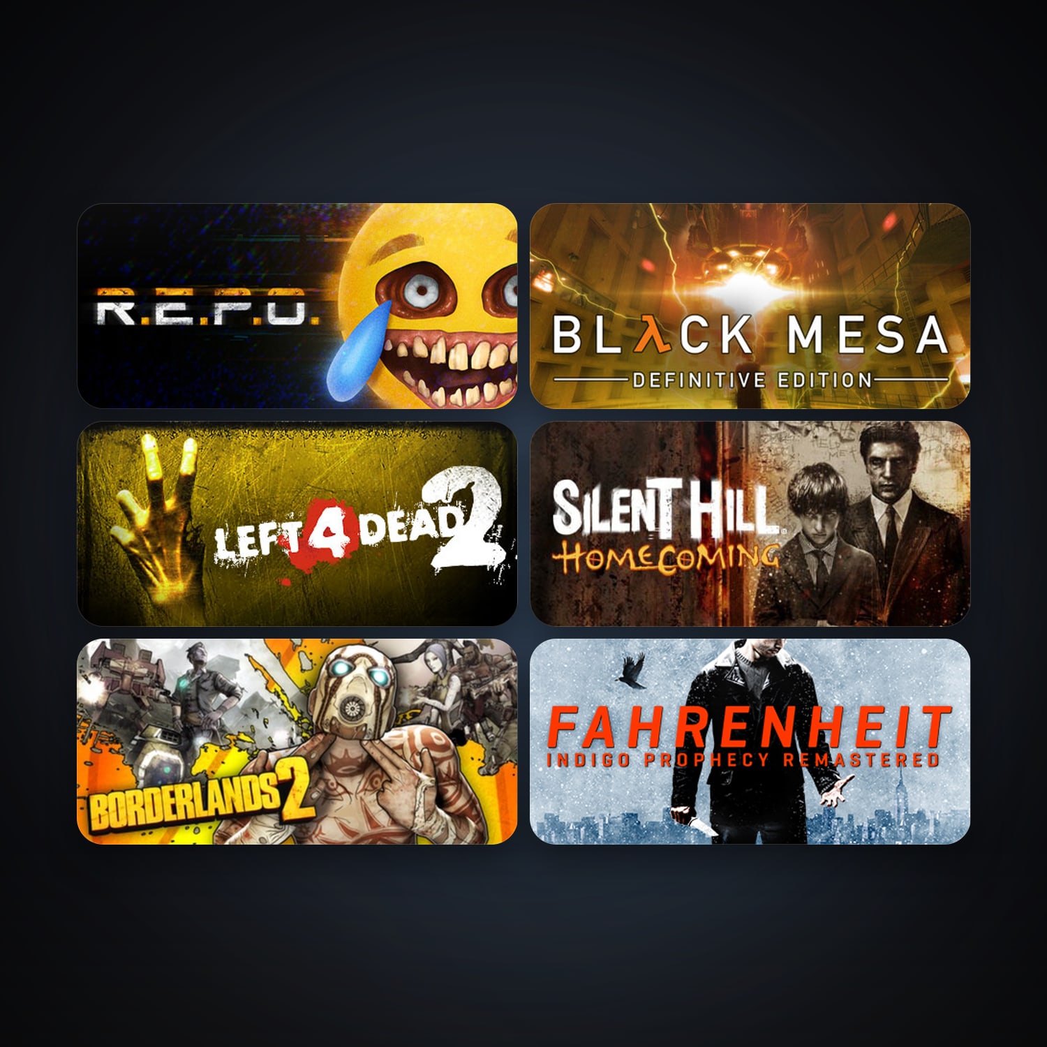 Left 4 Dead 2 + Silent Hill Homecoming, 6 games, clean — HabibiAccounts