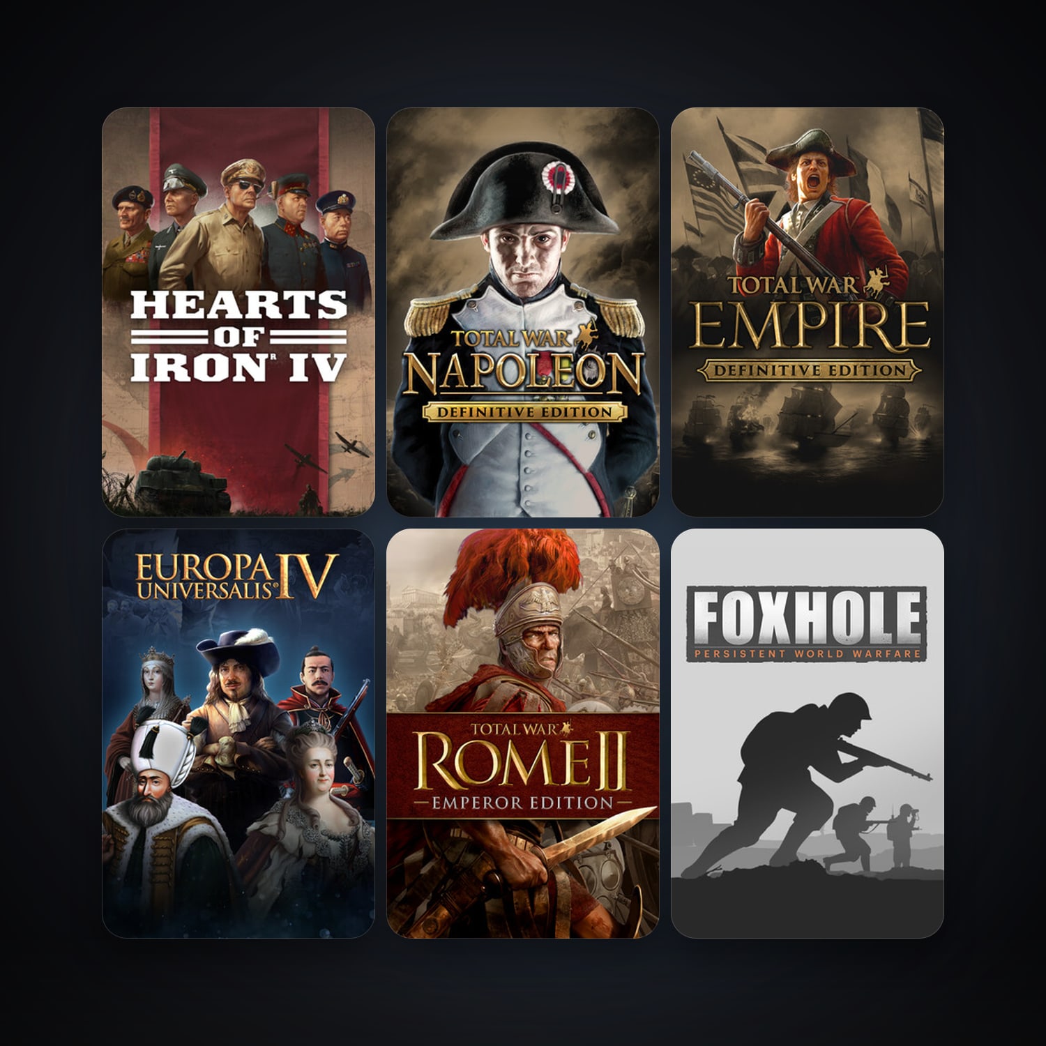 Empire: Total War + Total War: NAPOLEON - Definitive Edition, 109 games, Steam 10, clean — HabibiAccounts