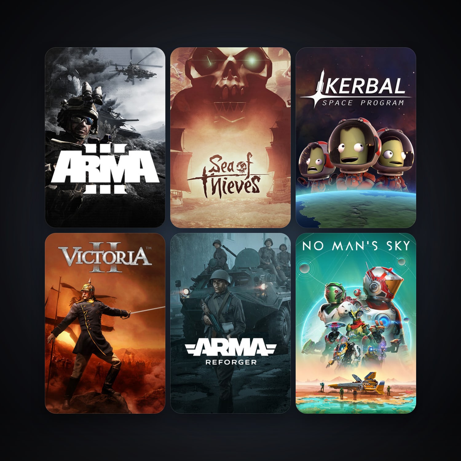 Victoria II + Arma 3, 116 games, Steam 16, clean — HabibiAccounts