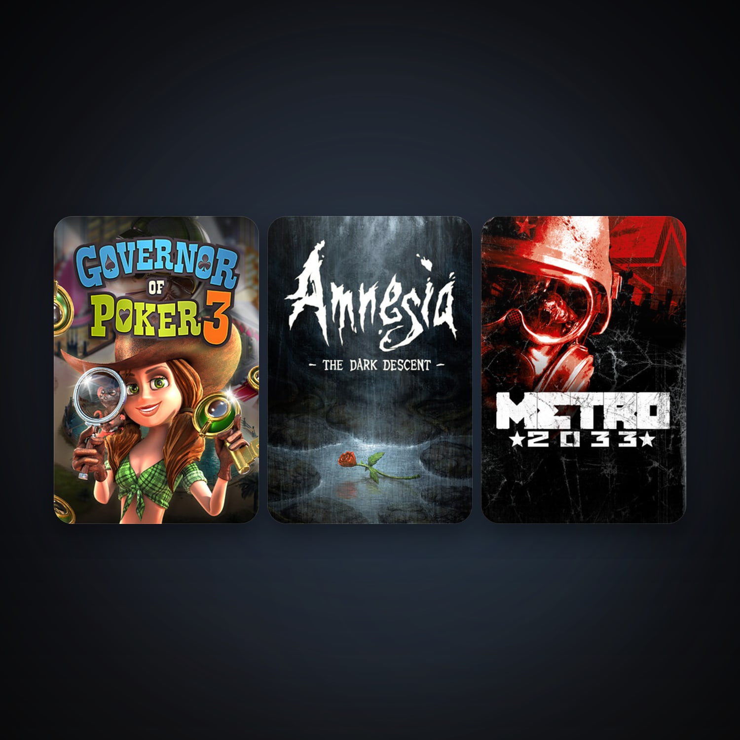 Metro 2033 + Amnesia: The Dark Descent, 7 games, clean — HabibiAccounts