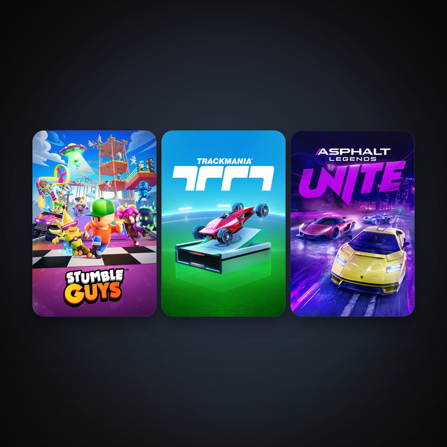 Stumble Guys + Asphalt Legends Unite, 6 games, clean — HabibiAccounts