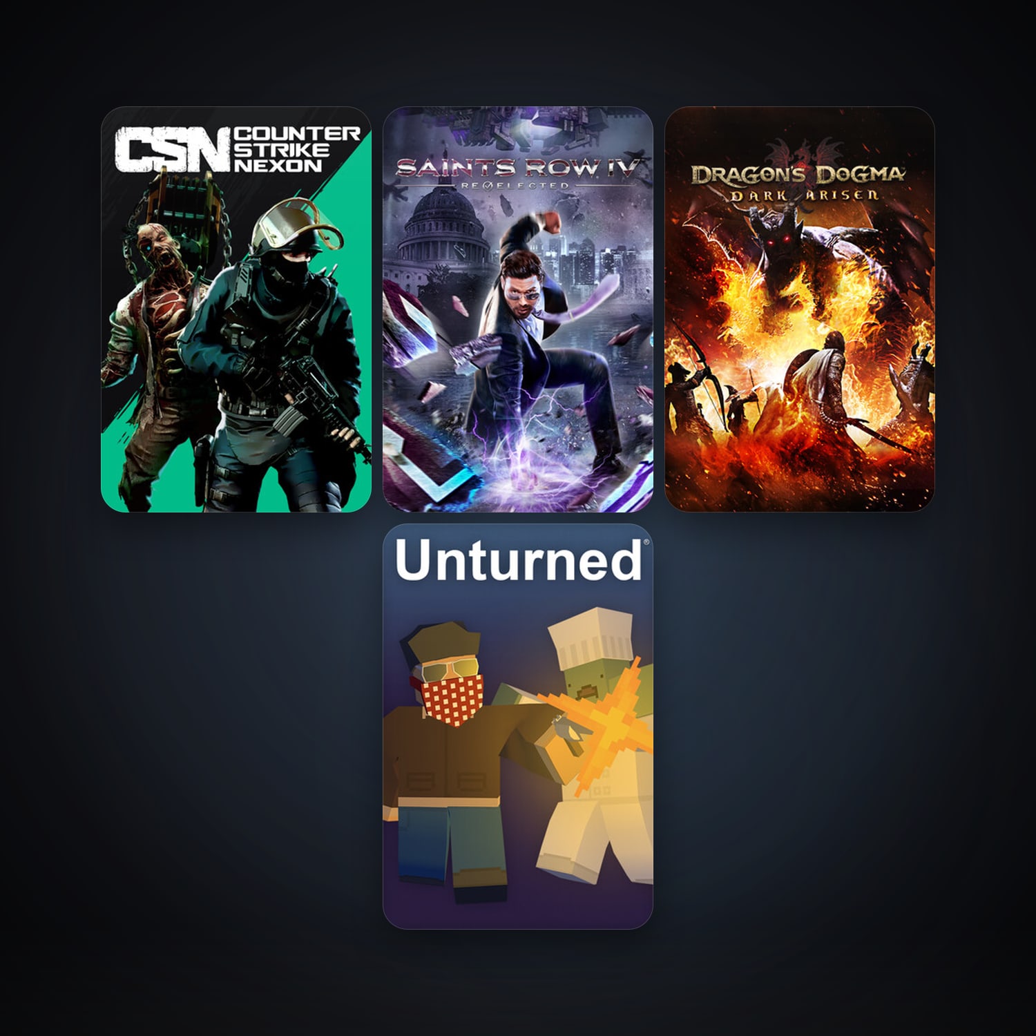 Saints Row IV + Counter-Strike Nexon: Studio, 5 games, clean — HabibiAccounts