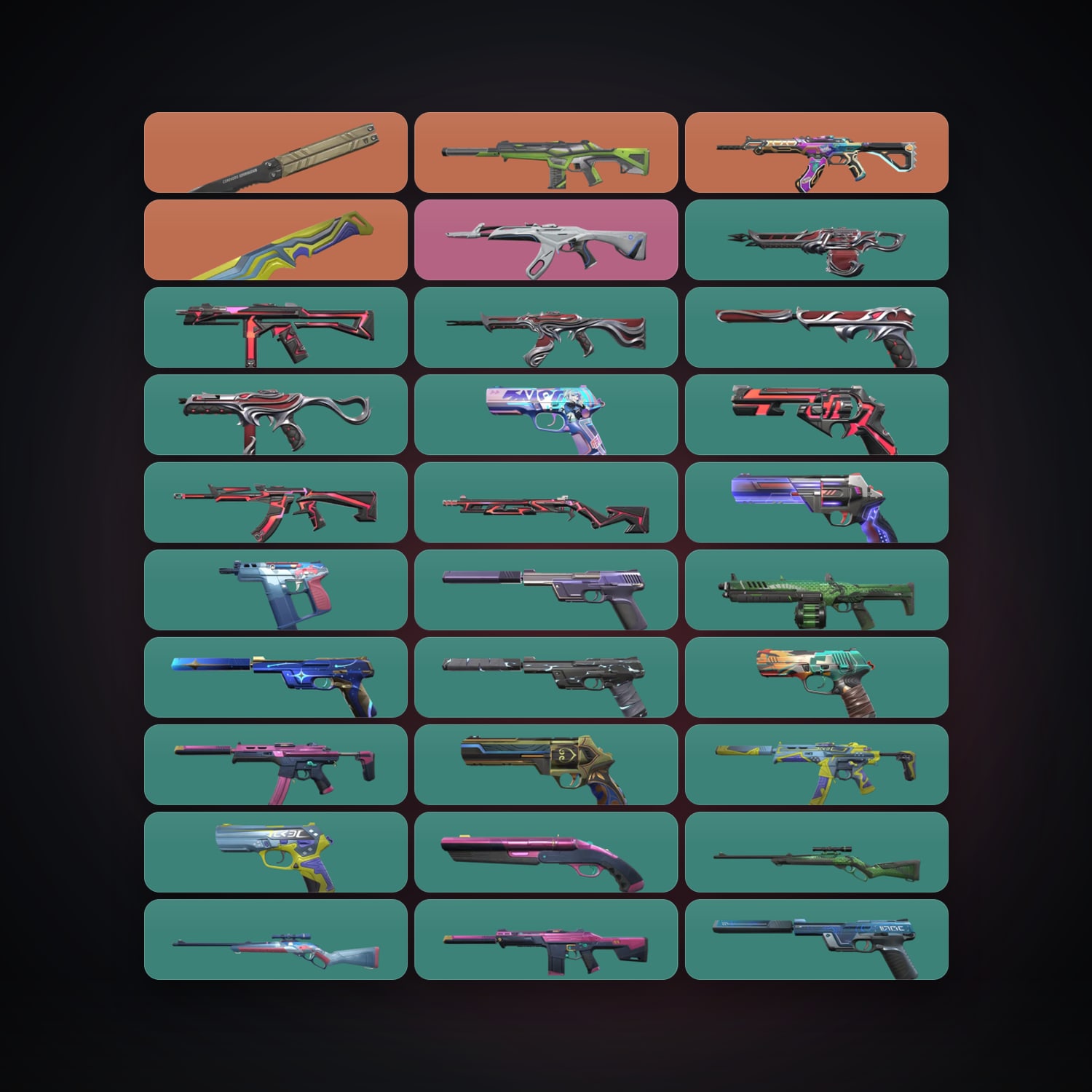LA Plat 1 locker — 2 knives, 42 skins, lvl 222 — HabibiAccounts