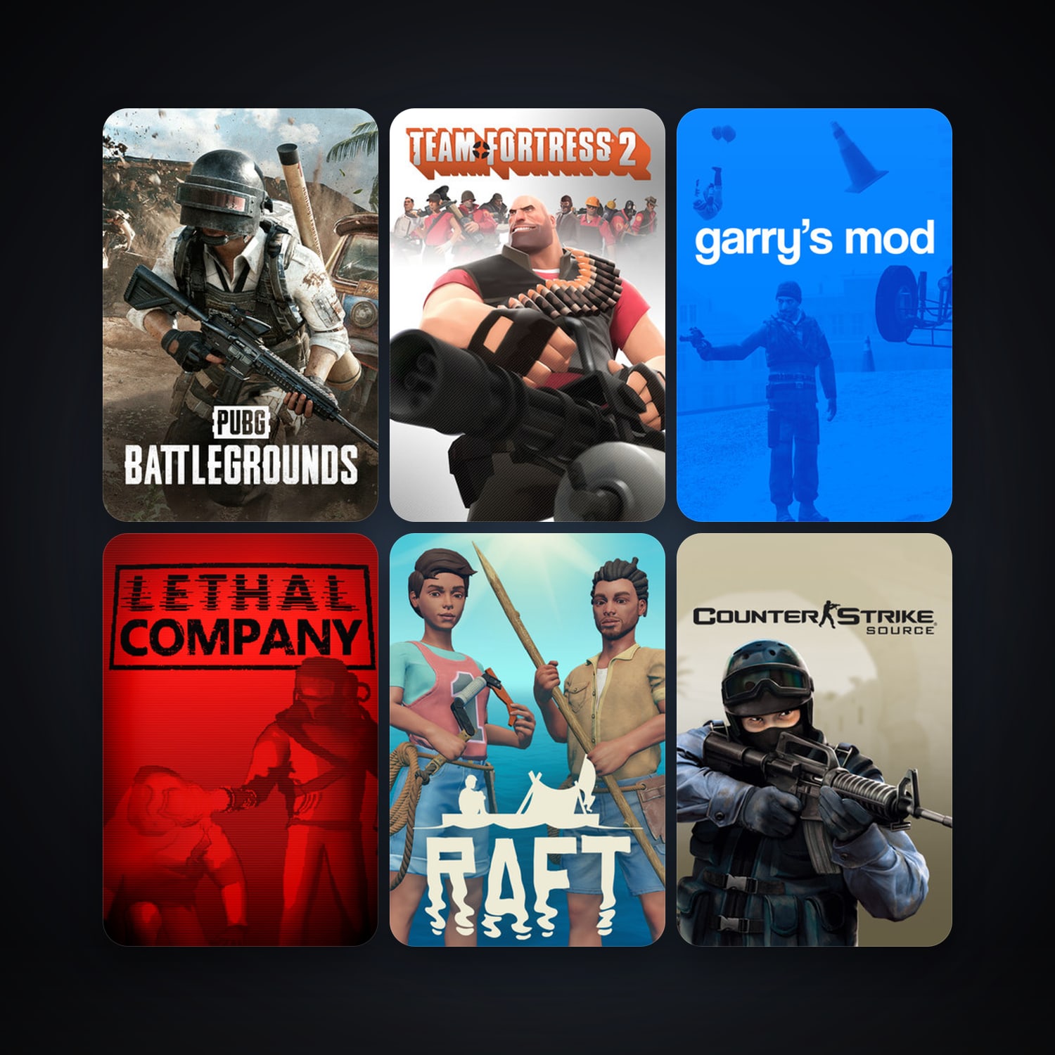 Counter-Strike: Source + Team Fortress 2, 31 games, Steam 11, clean — HabibiAccounts