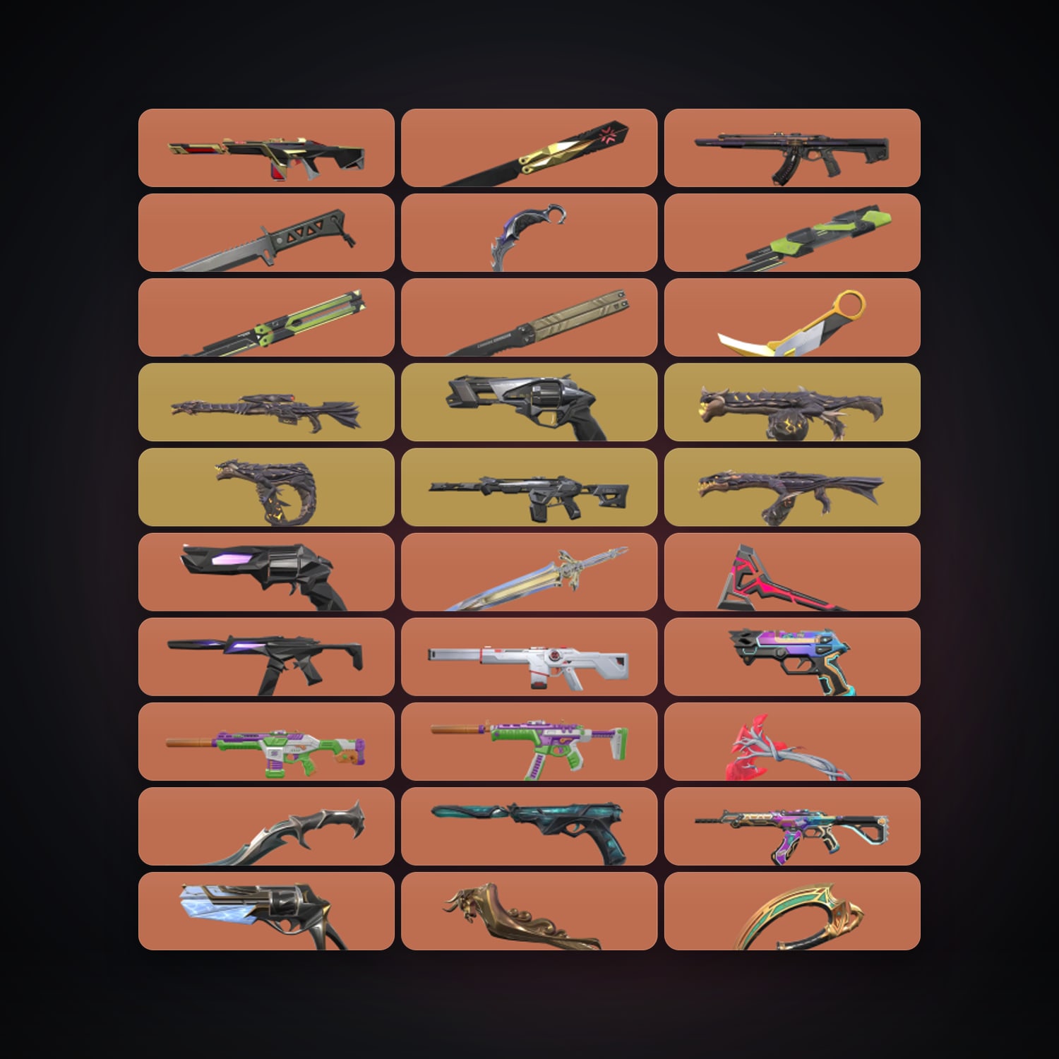 EU Silver 3 locker — 24 knives, 162 skins, lvl 155 · 260315241 — HabibiAccounts
