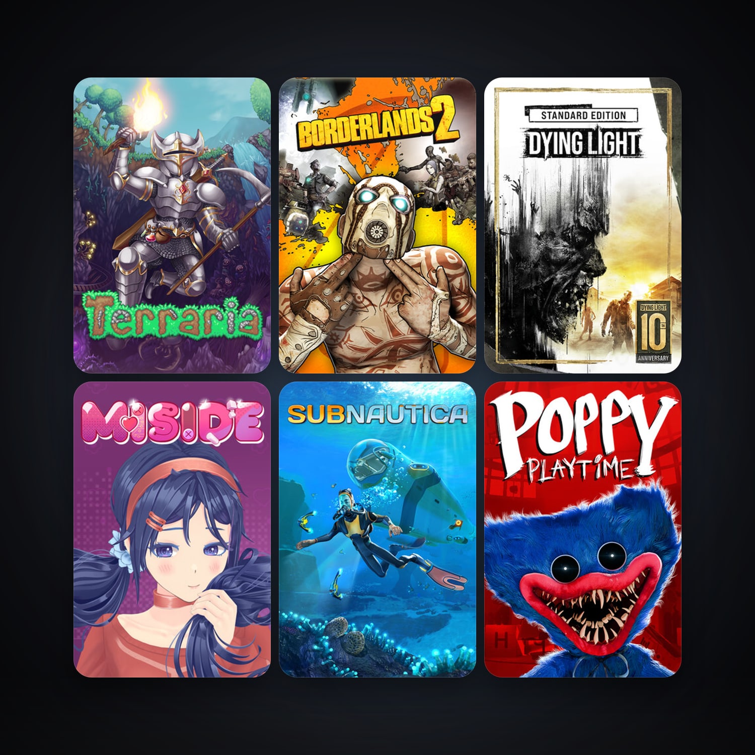 Borderlands 2 + Terraria, 21 games, clean — HabibiAccounts