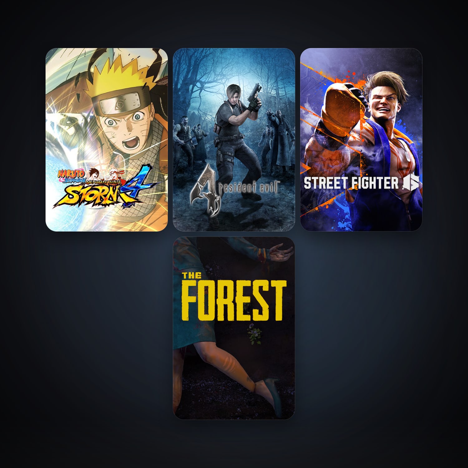 The Forest + resident evil 4 (2005), 28 games, clean — HabibiAccounts