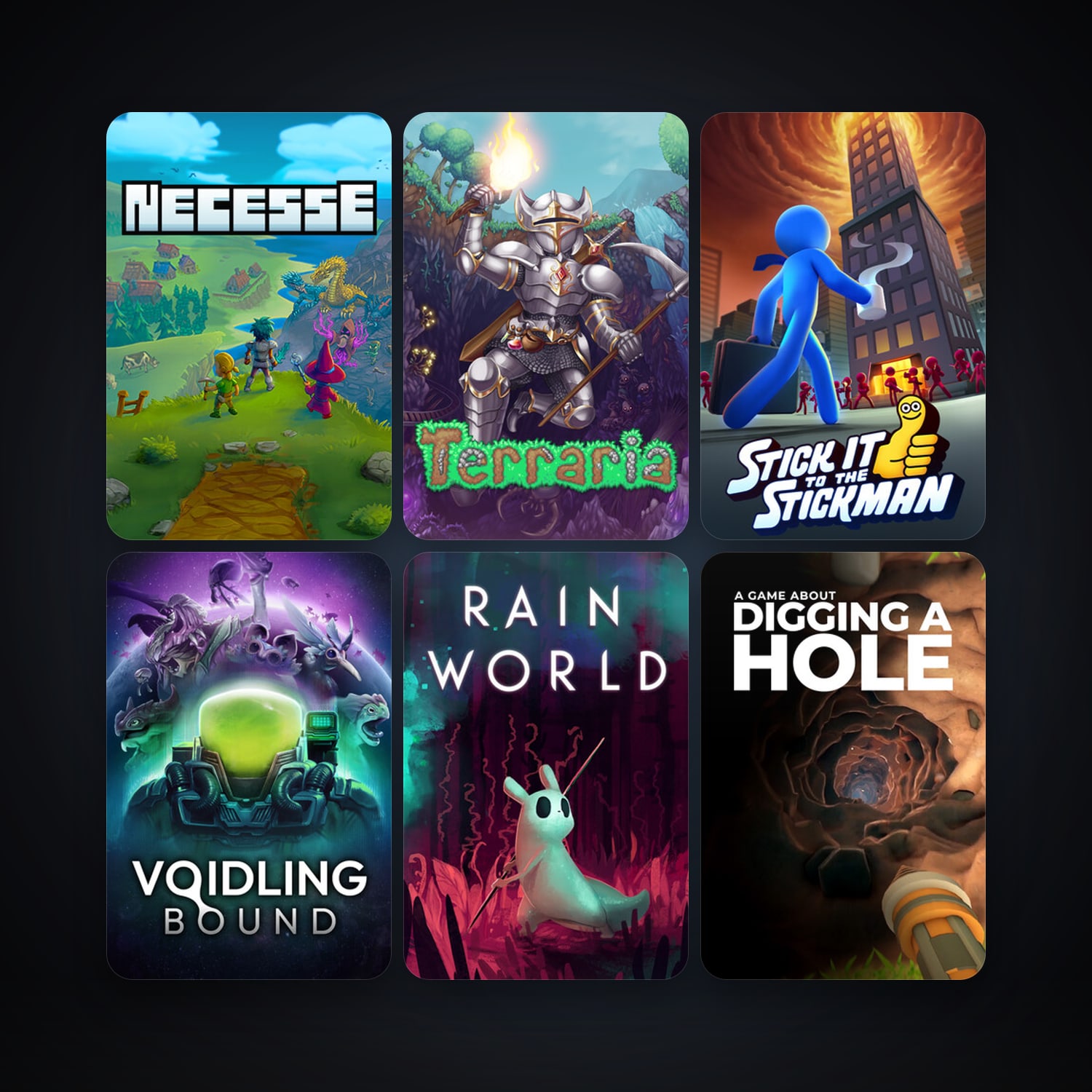 Terraria + Rain World, 86 games, clean — HabibiAccounts