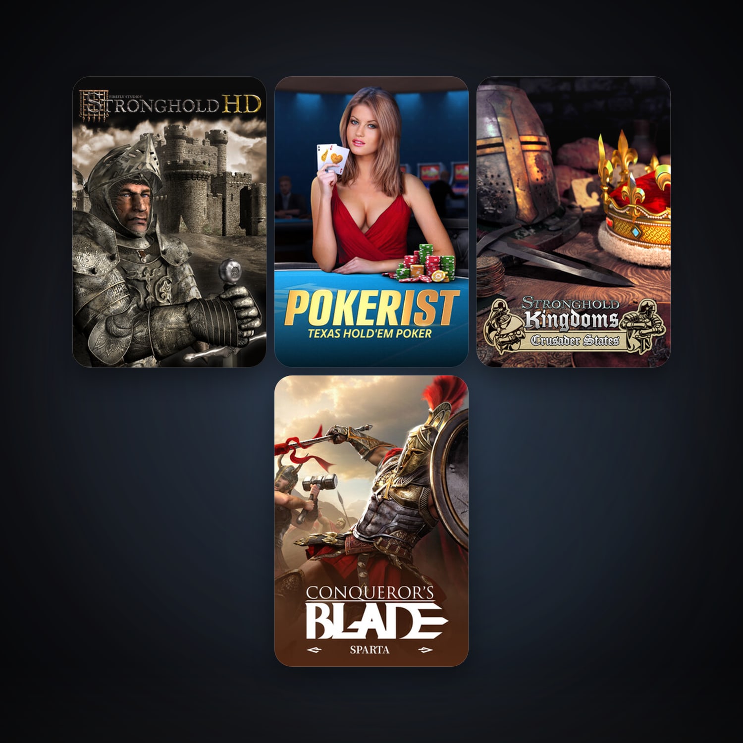 Stronghold HD + Stronghold Kingdoms, 13 games, clean — HabibiAccounts