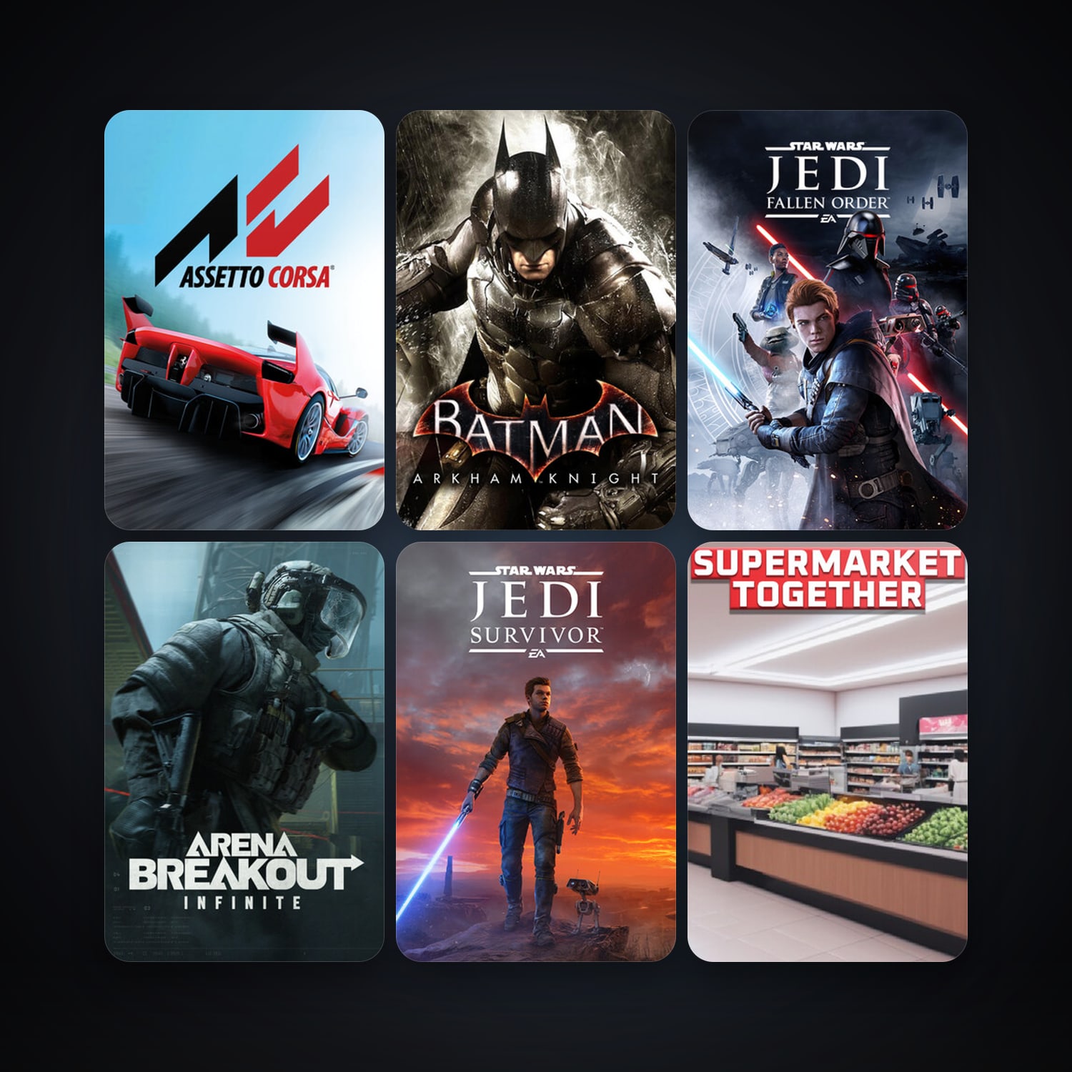 Batman: Arkham Knight + Assetto Corsa, 24 games, clean — HabibiAccounts