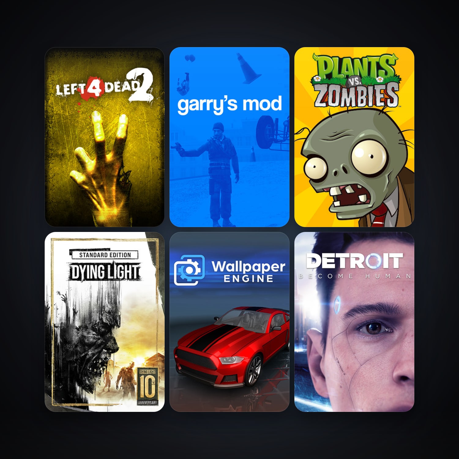 Left 4 Dead 2 + Plants vs. Zombies GOTY Edition, 81 games, Steam 11, clean — HabibiAccounts