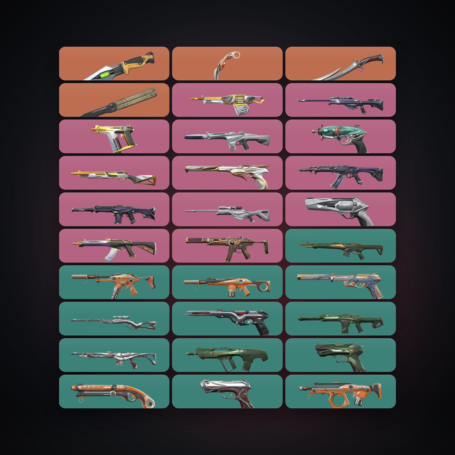 AP Plat 3 locker — 4 knives, 71 skins, lvl 226 — HabibiAccounts
