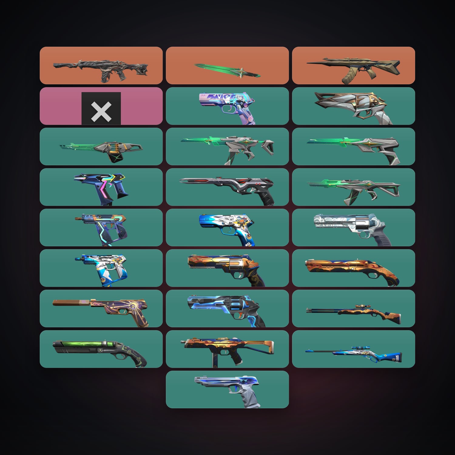 BR Gold 2 locker — 1 knives, 27 skins, lvl 174 — HabibiAccounts