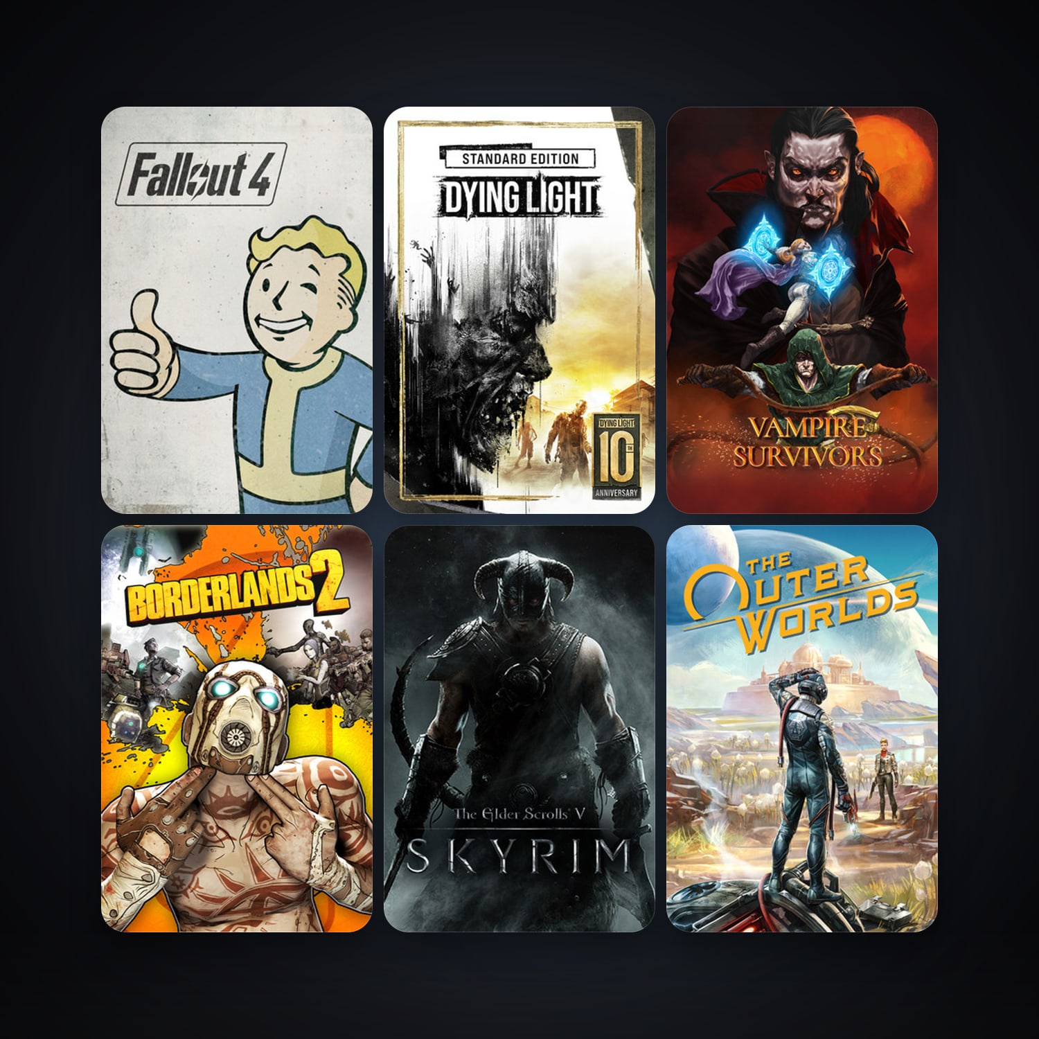 Borderlands 2 + The Elder Scrolls V: Skyrim, 92 games, Steam 10, clean — HabibiAccounts