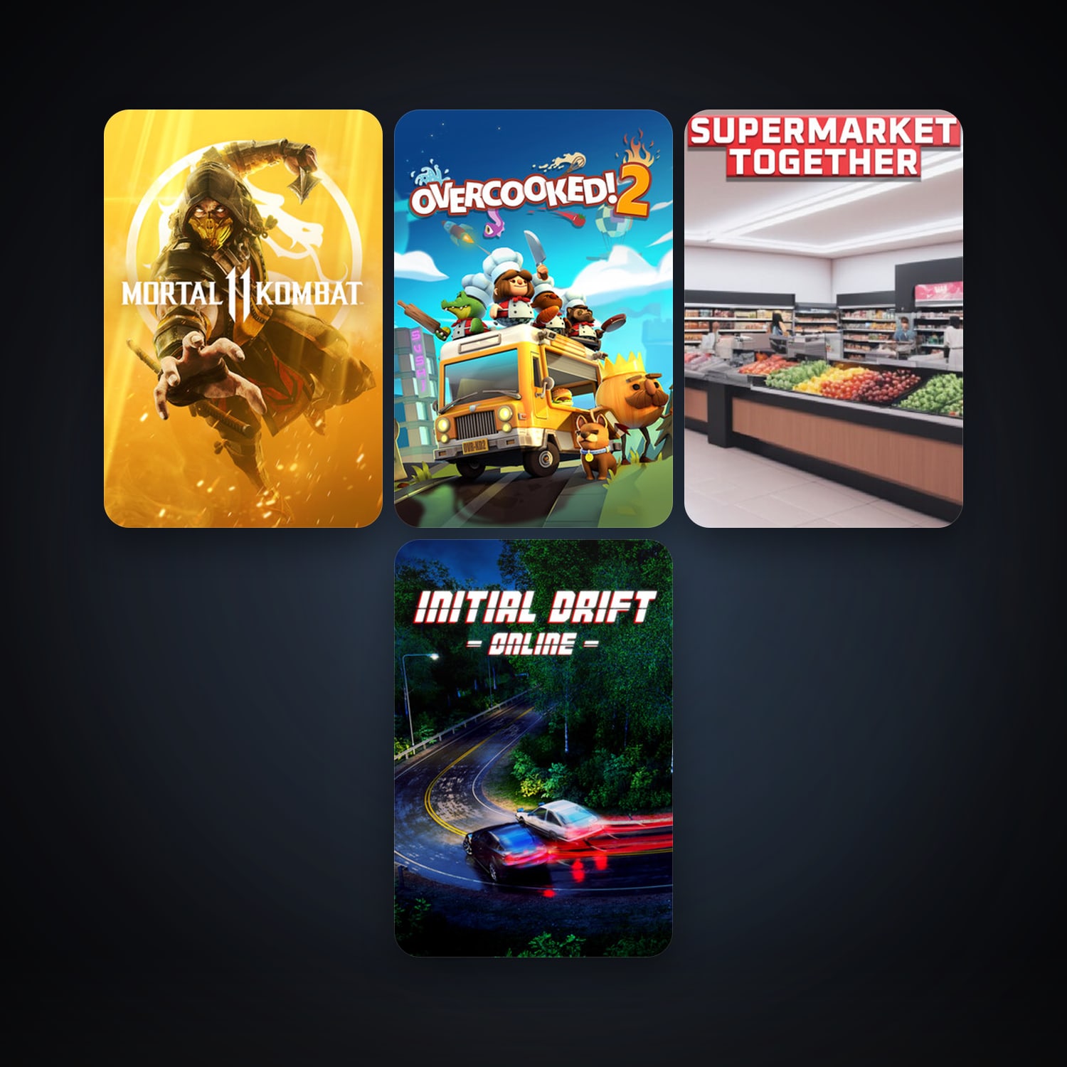 Steam account: Overcooked! 2 + Mortal Kombat 11, 5 games, clean — HabibiAccounts