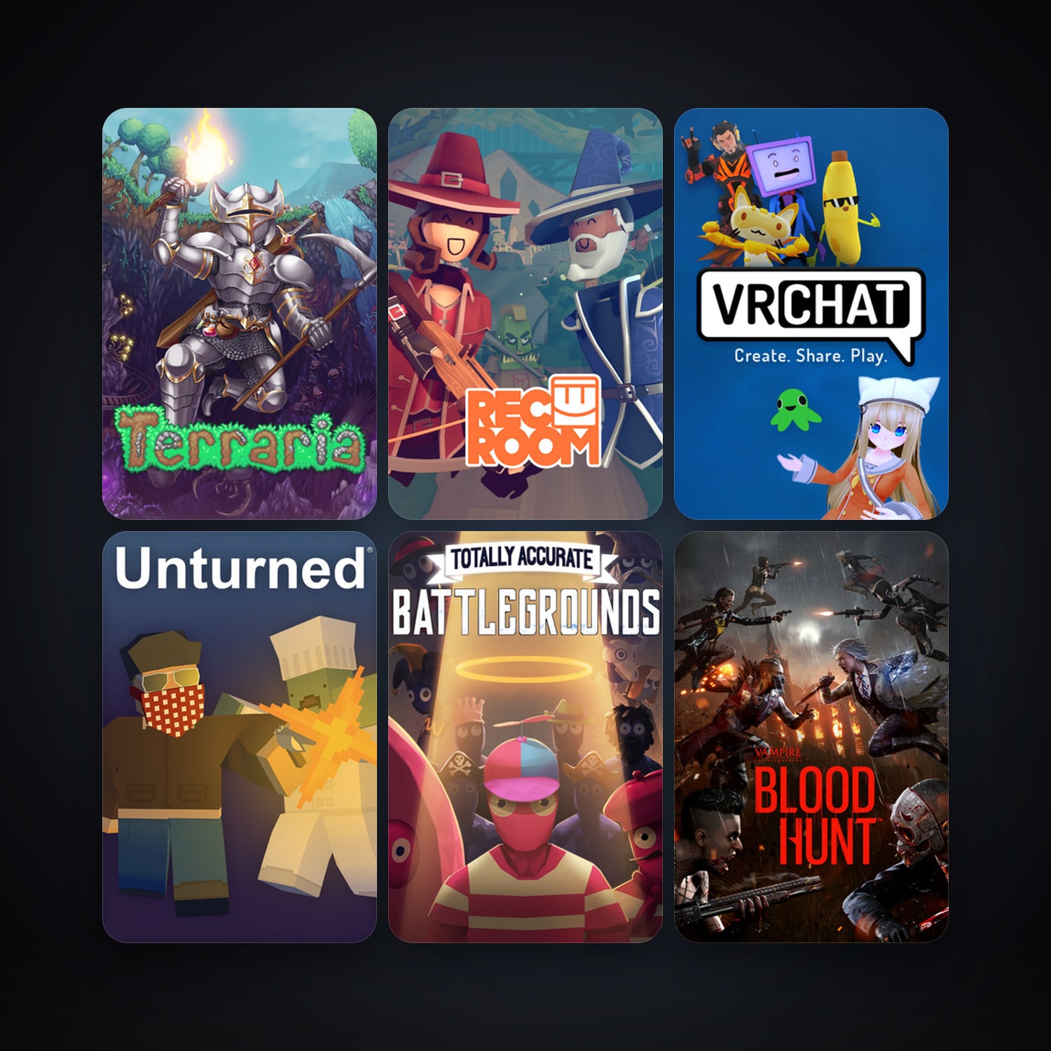 Terraria + Unturned, 26 games, clean — HabibiAccounts