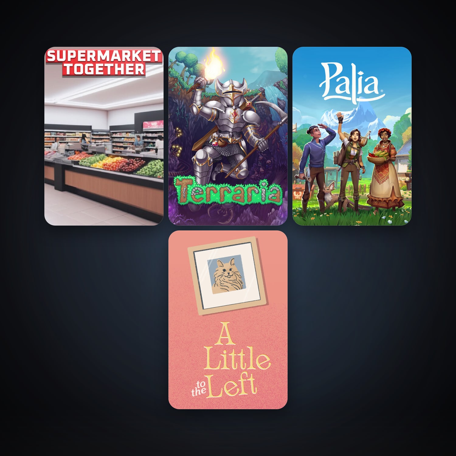 Terraria + A Little to the Left, 4 games, clean — HabibiAccounts