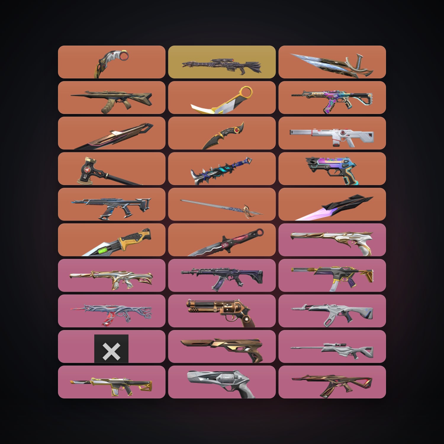 BR Ascendant 1 locker — 11 knives, 111 skins, lvl 301 — HabibiAccounts