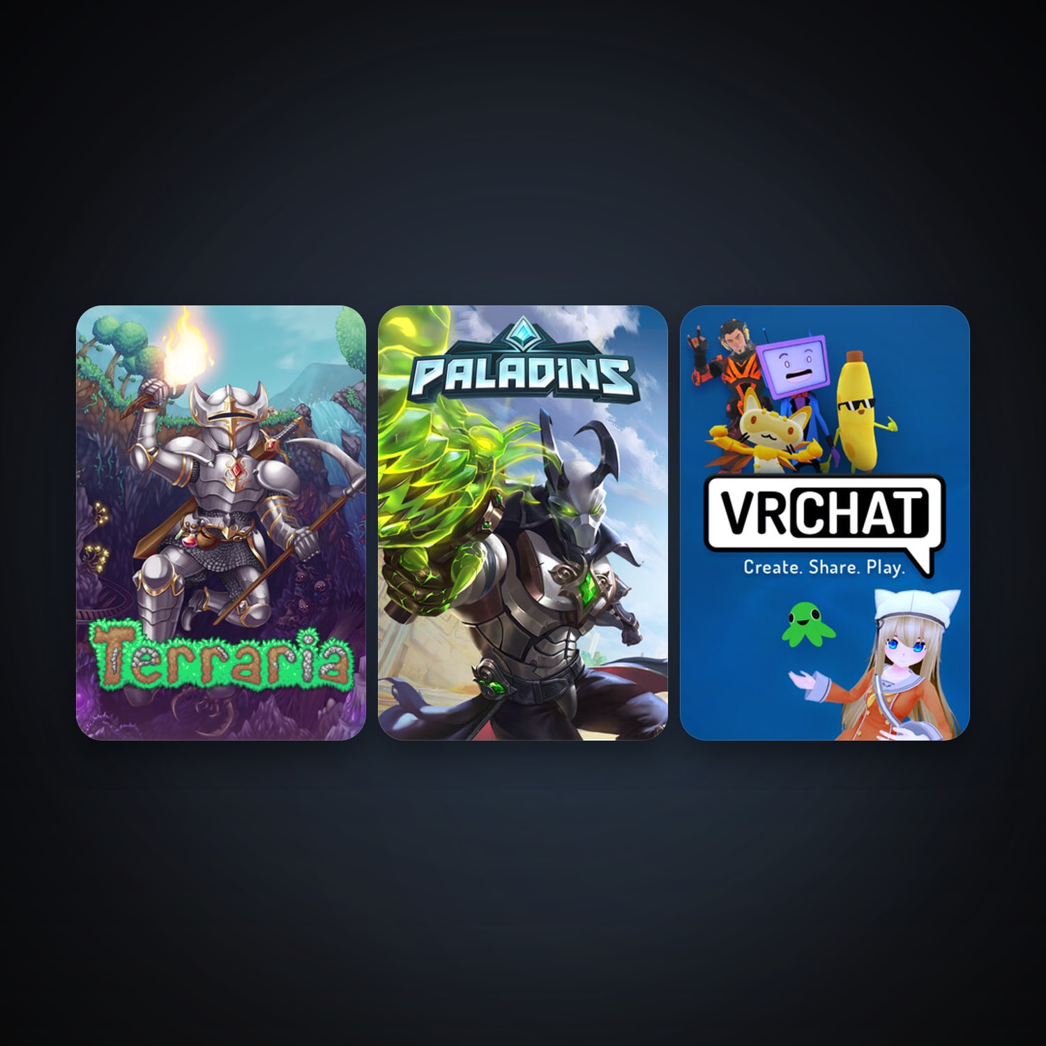 Terraria + VRChat, 7 games, clean — HabibiAccounts