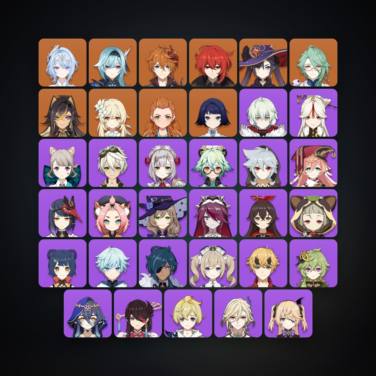 جينشن إمباكت | AR 53 | 35 شخصية | 7× 5★ — HabibiAccounts