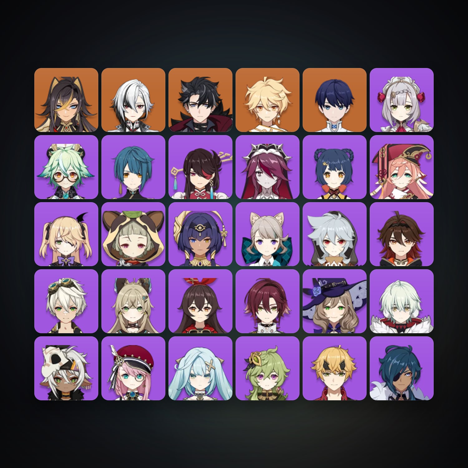 جينشن إمباكت | AR 55 | 31 شخصية | 3× 5★ — HabibiAccounts