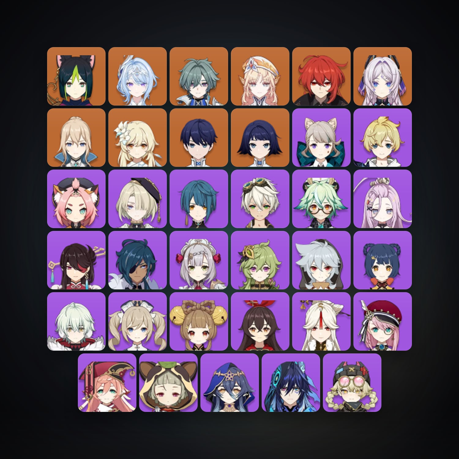 Genshin Impact | AR 55 | 36 Chars | 7× 5★ — Genshin / miHoYo Account — HabibiAccounts