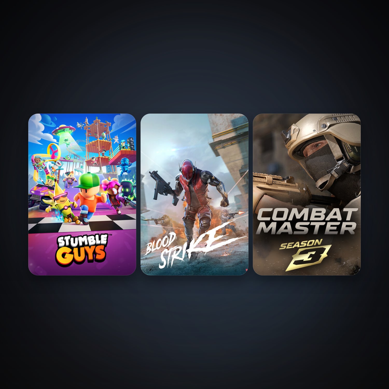 Stumble Guys + Combat Master: Season 1, 10 games, clean — HabibiAccounts