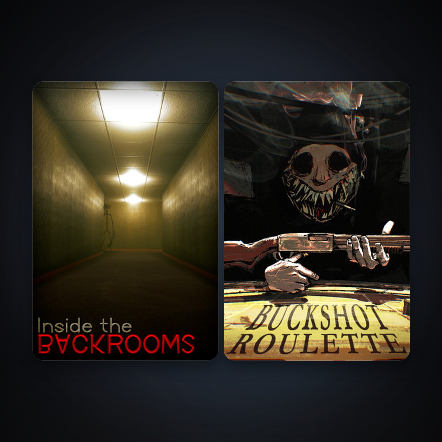 Steam account: Inside the Backrooms + Buckshot Roulette, 2 games, clean — HabibiAccounts