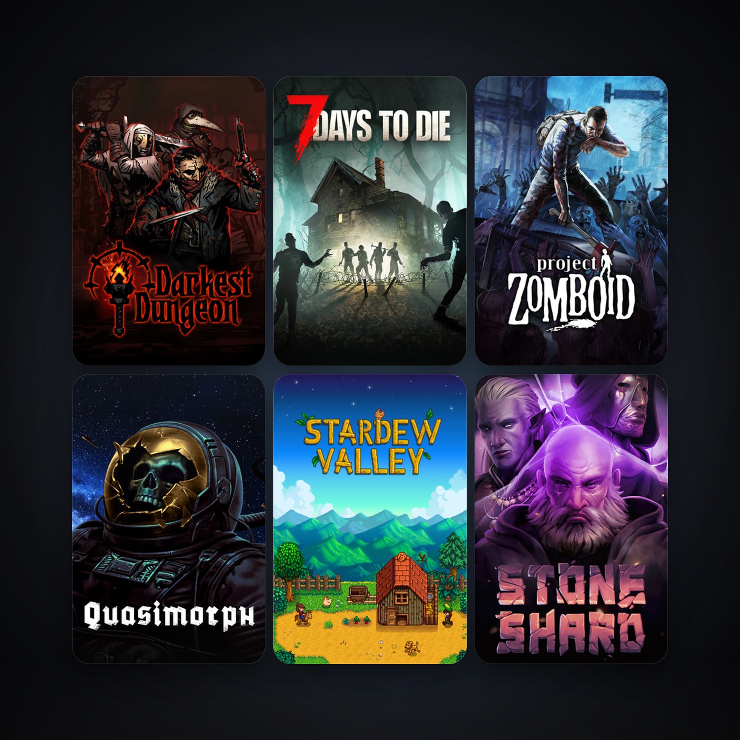 Project Zomboid + 7 Days to Die, 202 games, Steam 12, clean — HabibiAccounts