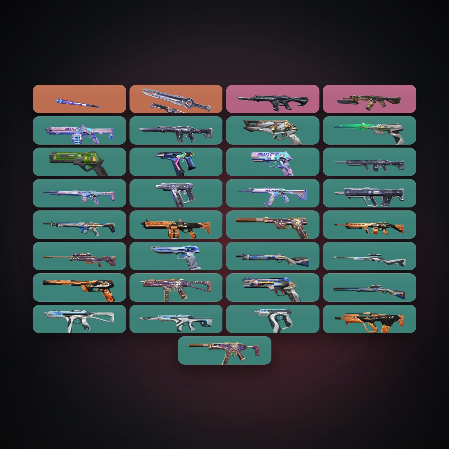 AP Plat 1 locker — 2 knives, 33 skins, lvl 142 — HabibiAccounts