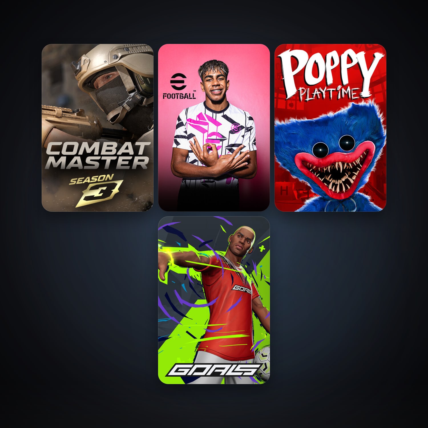 eFootball 2024 + Poppy Playtime, 4 games, clean — HabibiAccounts