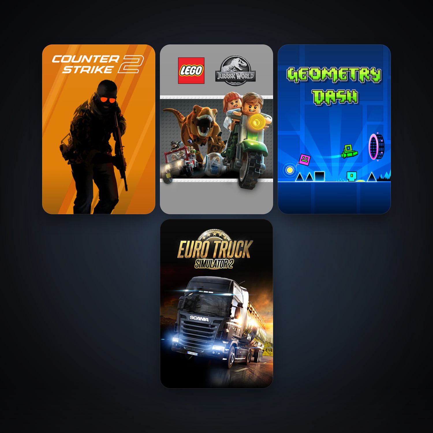 CS2 Prime + Euro Truck Simulator 2, 7 games, Steam 21, clean — HabibiAccounts