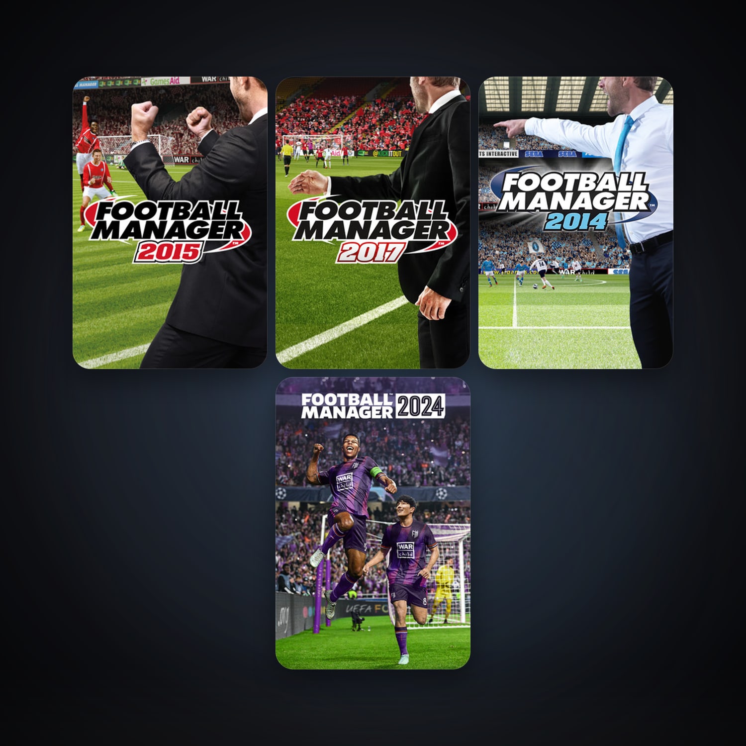 Football Manager 2014 + Football Manager 2015, 7 games, clean — HabibiAccounts