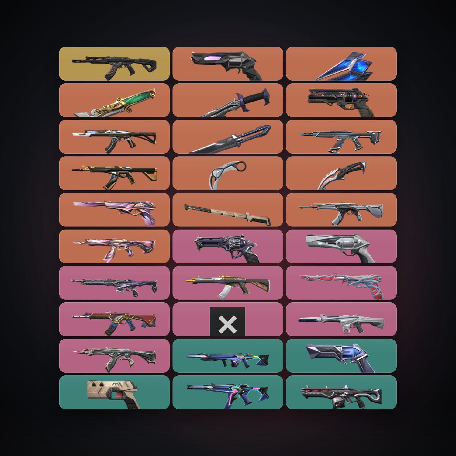 EU Gold 2 locker — 7 knives, 72 skins, lvl 87 — HabibiAccounts