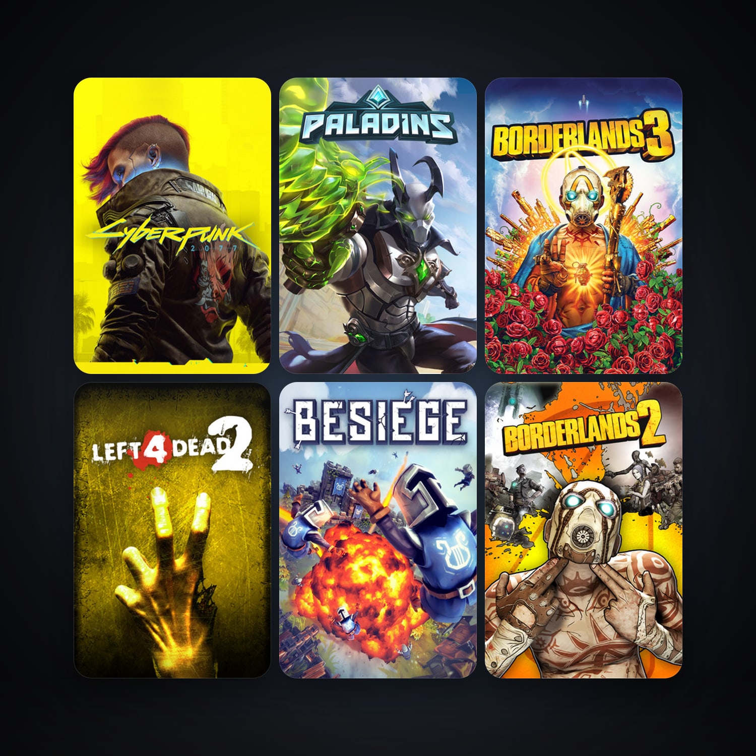 Left 4 Dead 2 + Borderlands 2, 74 games, clean — HabibiAccounts
