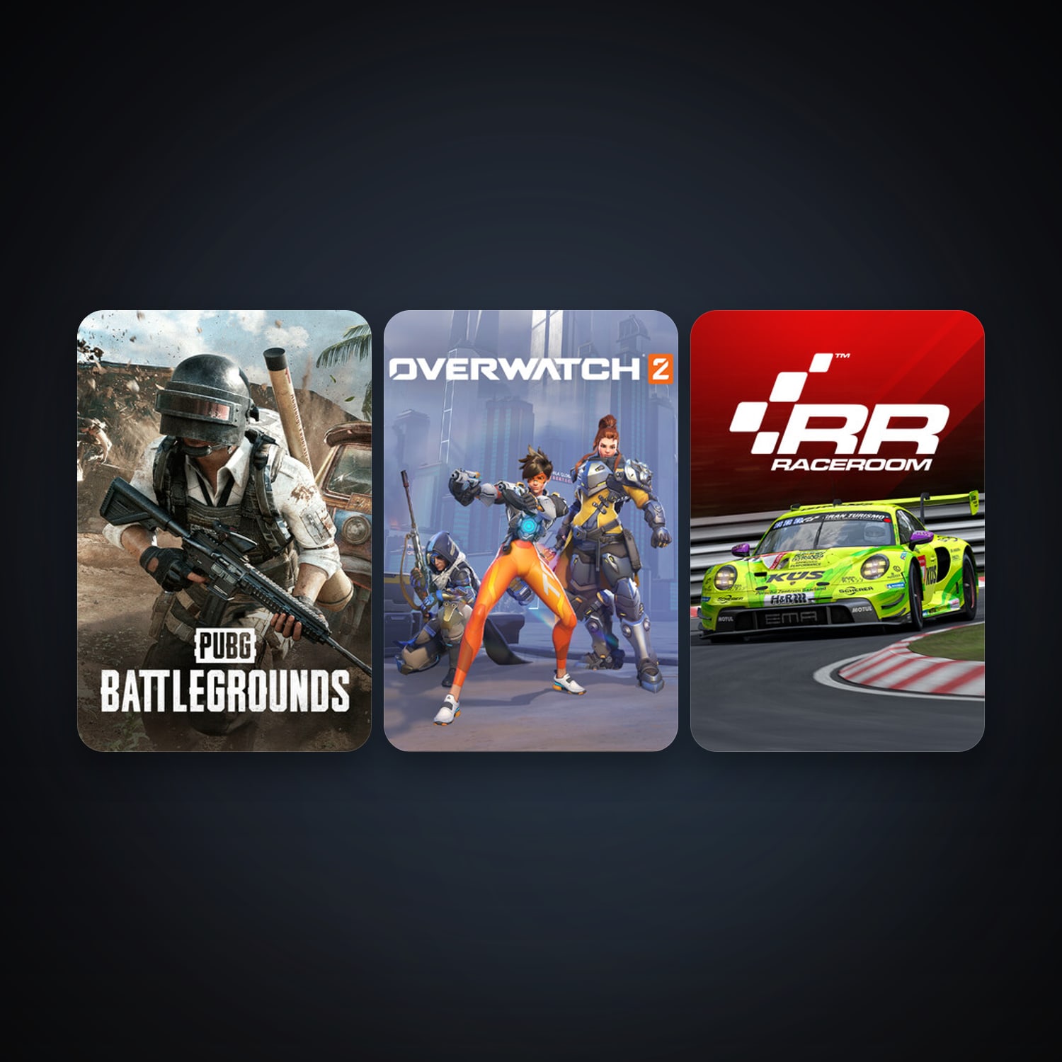 RaceRoom Racing Experience + PUBG: BATTLEGROUNDS, 5 games, clean — HabibiAccounts