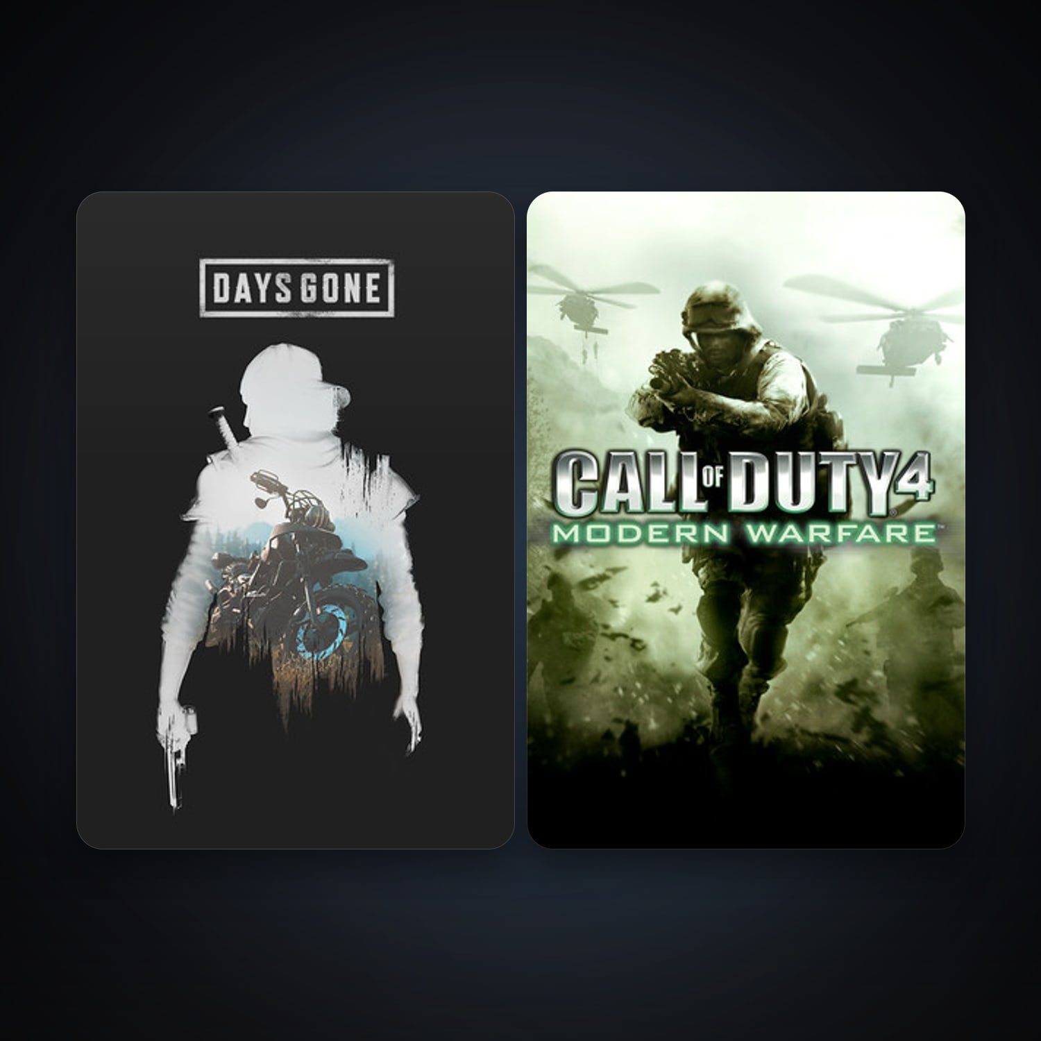 Call of Duty 4: Modern Warfare + Days Gone, 5 games, clean — HabibiAccounts