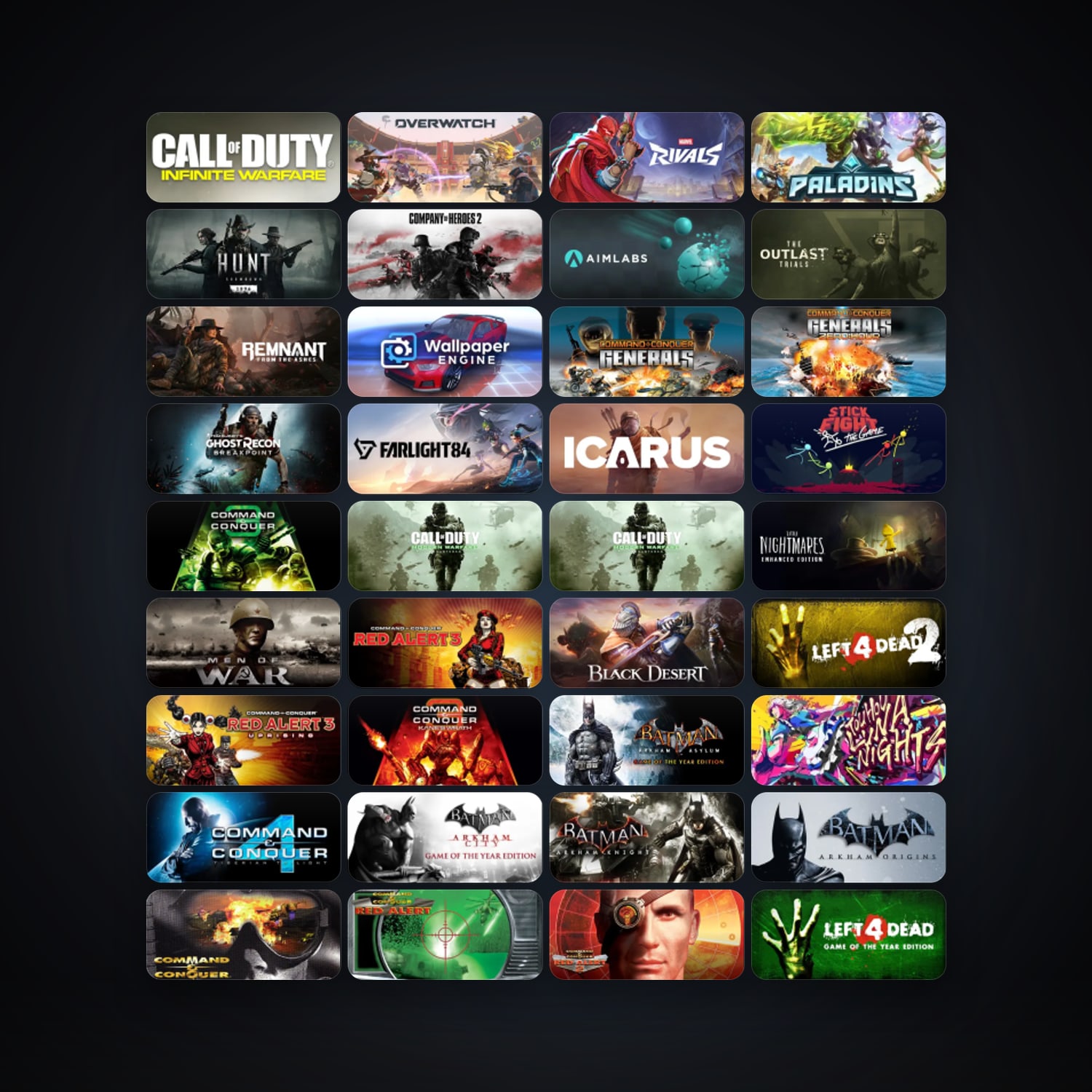 Steam 64 games, clean — HabibiAccounts