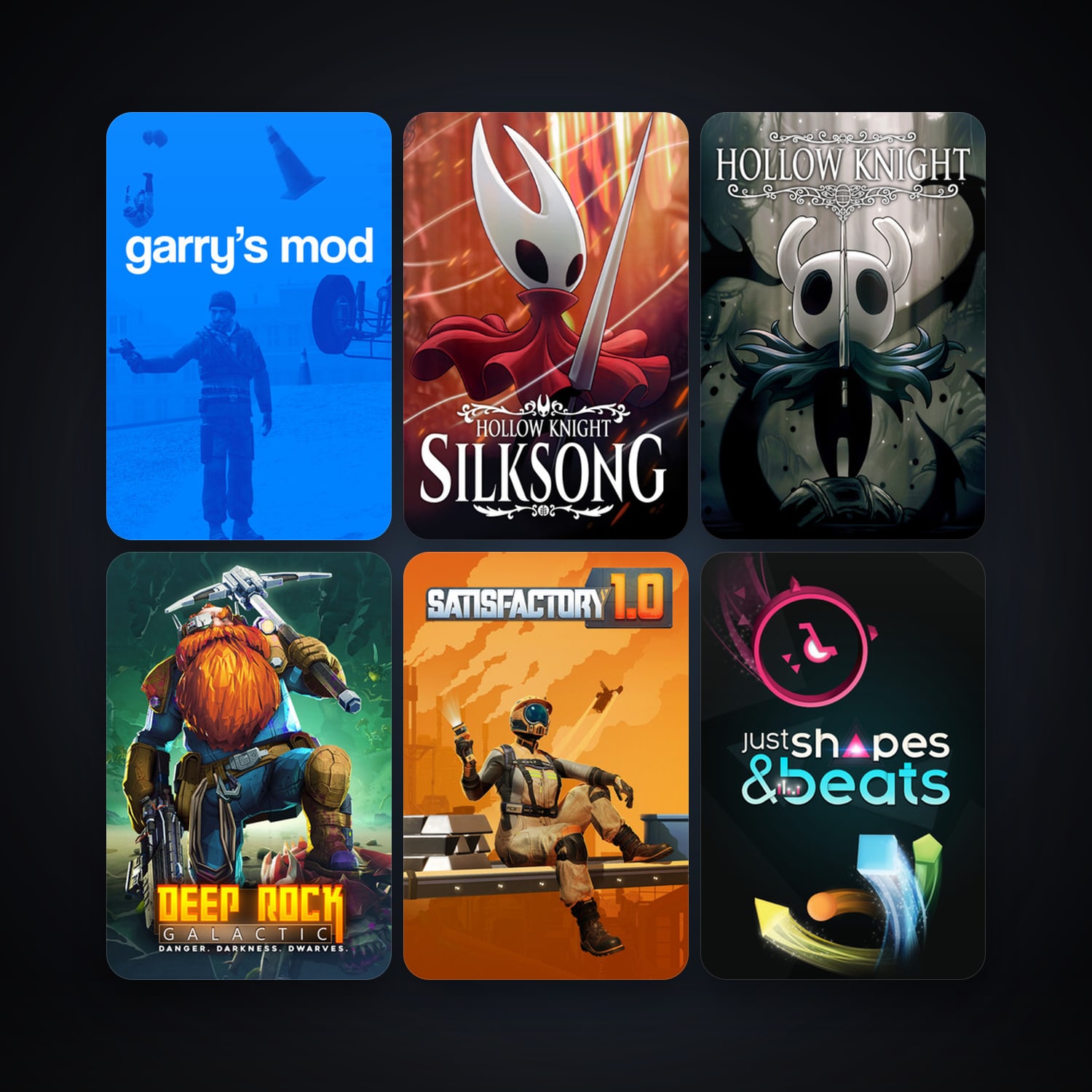 Garry's Mod + Hollow Knight, 19 games, clean — HabibiAccounts