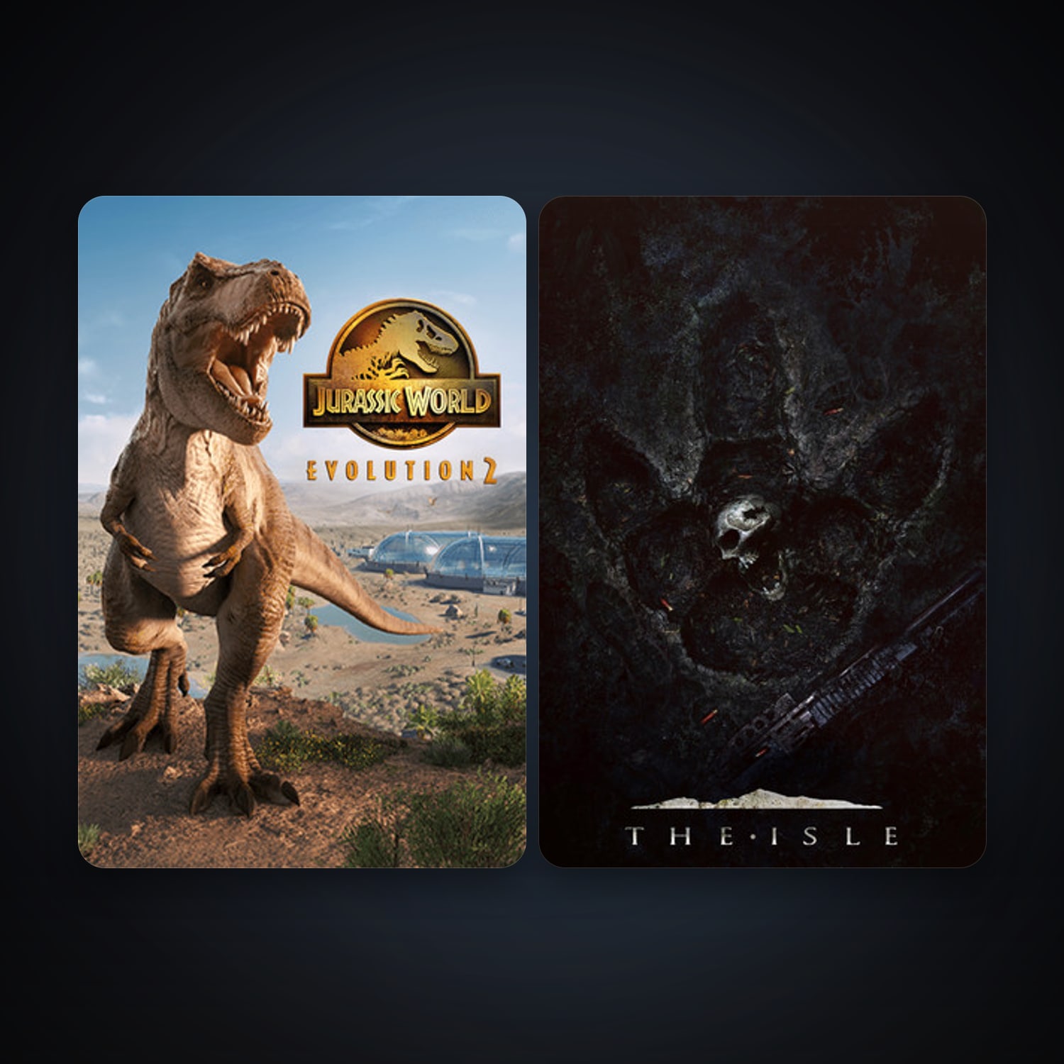 The Isle + Jurassic World Evolution 2, 2 games, clean — HabibiAccounts