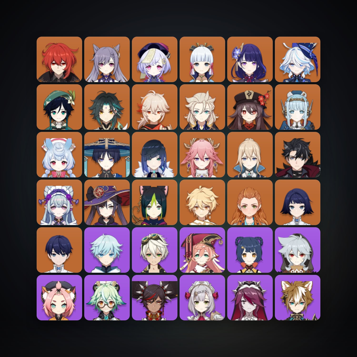 Genshin Impact | AR 59 | 72 Chars | 21× 5★ — Genshin / miHoYo Account — HabibiAccounts