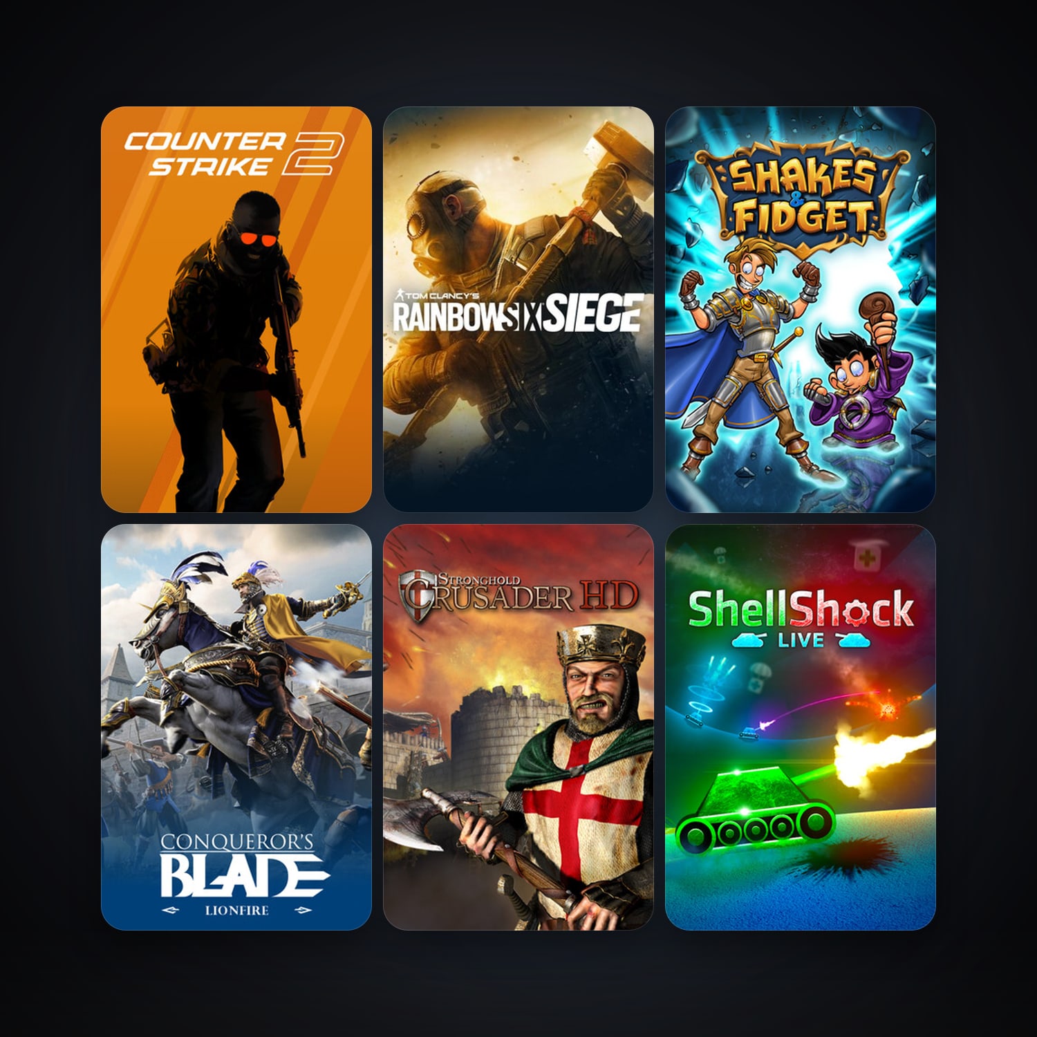 CS2 Prime + Stronghold Crusader HD, 9 games, Steam 11, clean — HabibiAccounts