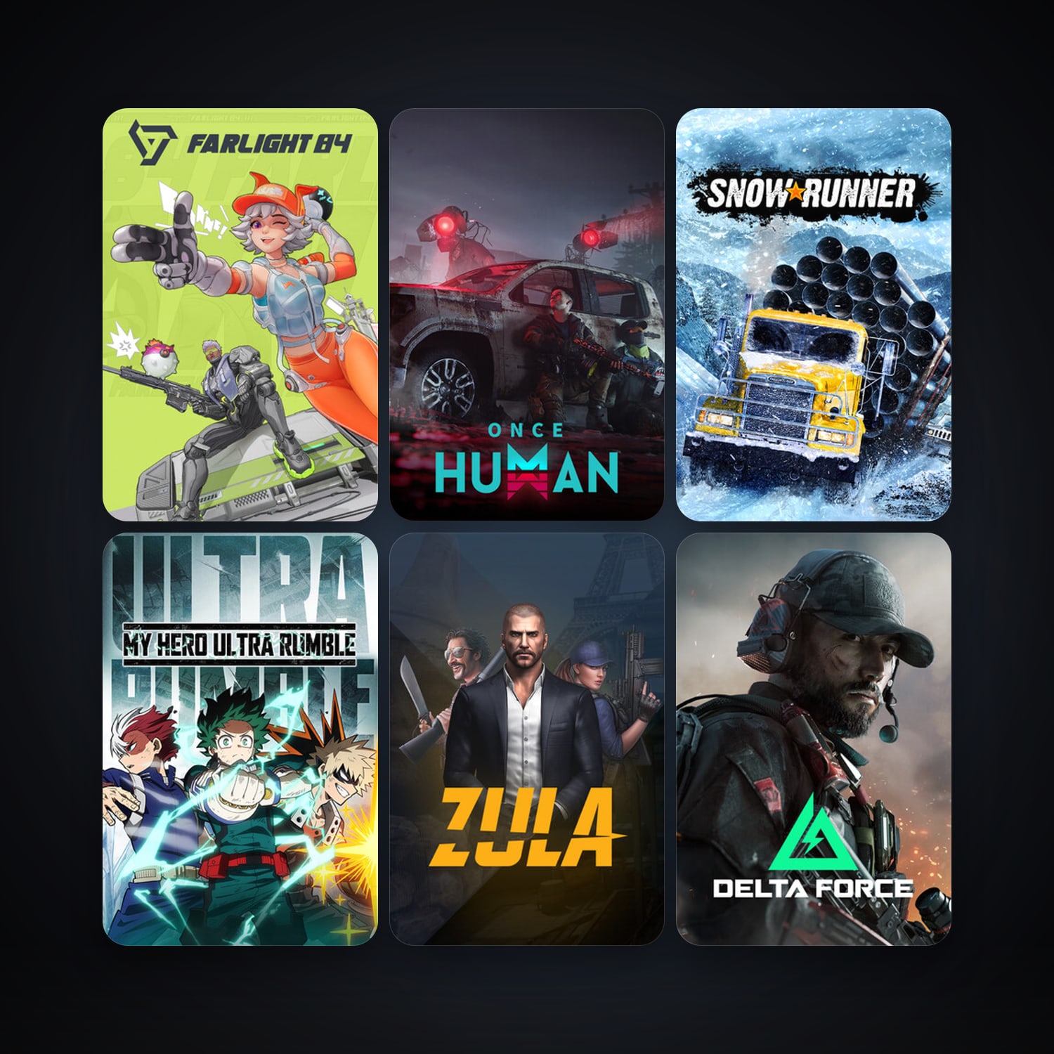 Zula Global + SnowRunner, 21 games, clean — HabibiAccounts