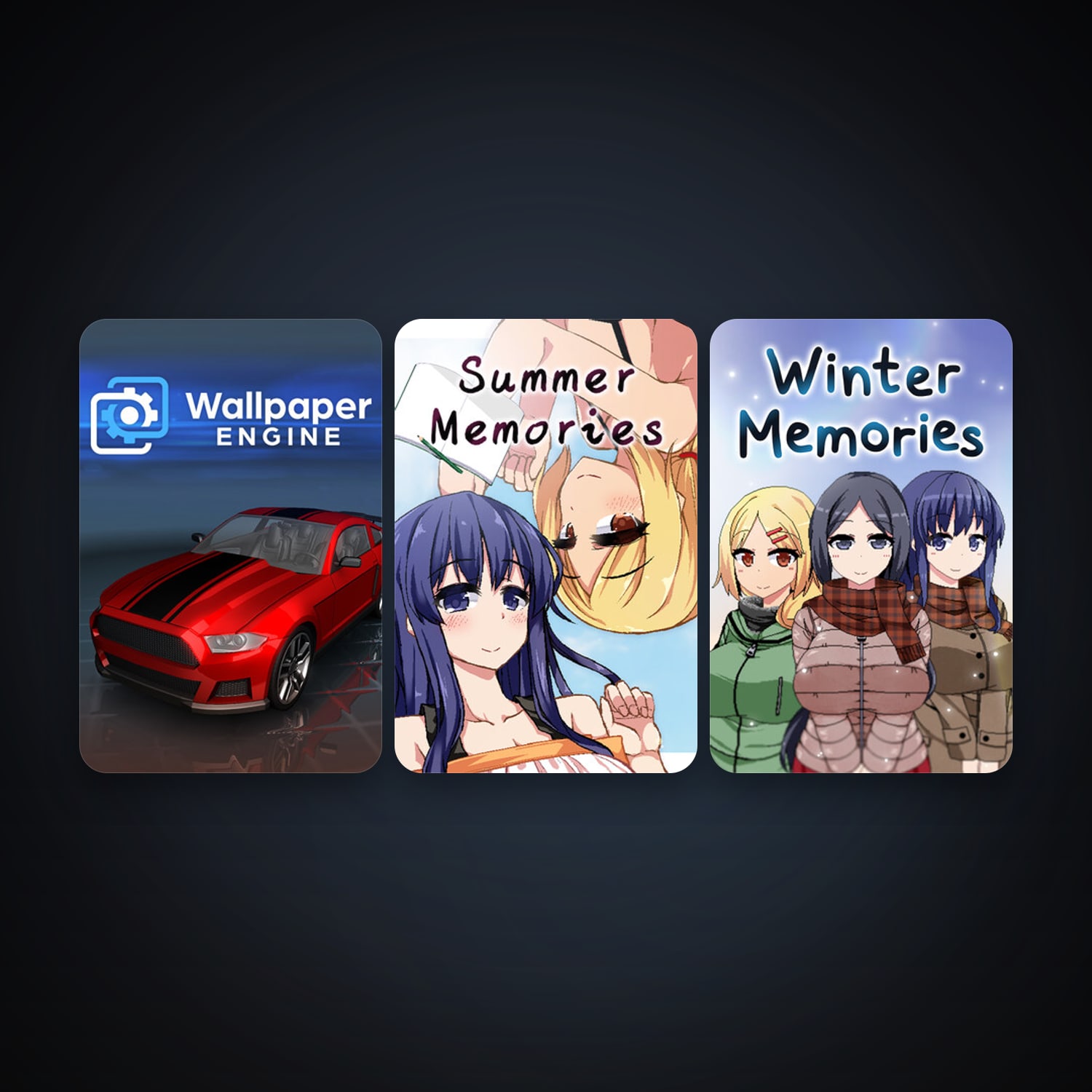 Wallpaper Engine + Summer Memories, 5 games, clean — HabibiAccounts