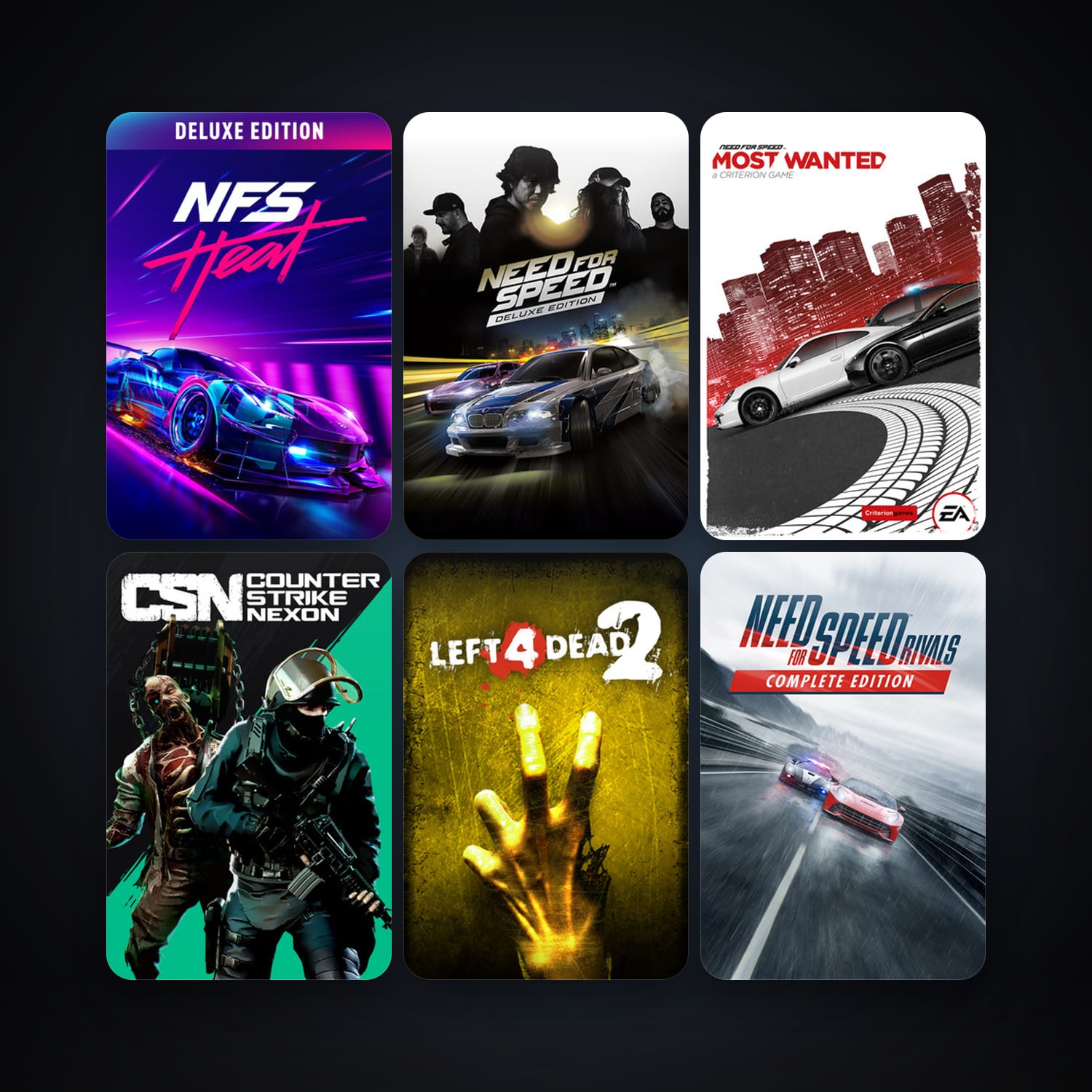 Left 4 Dead 2 + Counter-Strike Nexon: Studio, 20 games, clean — HabibiAccounts