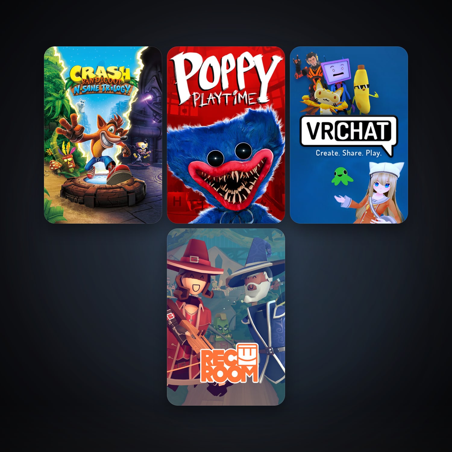 VRChat + Rec Room, 11 games, clean — HabibiAccounts