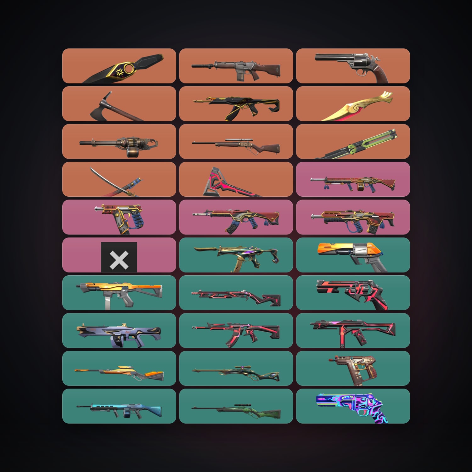 NA Bronze 1 locker — 6 knives, 45 skins, lvl 49 — HabibiAccounts