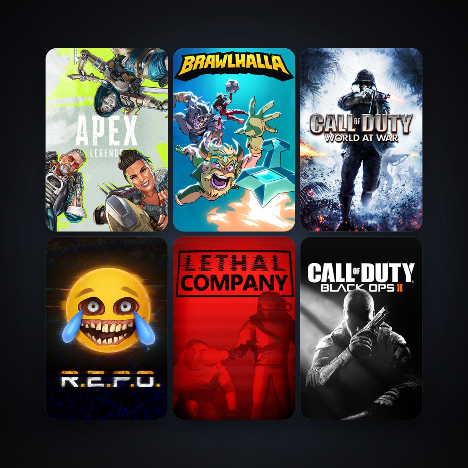 Call of Duty: World at War + Call of Duty: Black Ops II, 13 games, clean — HabibiAccounts