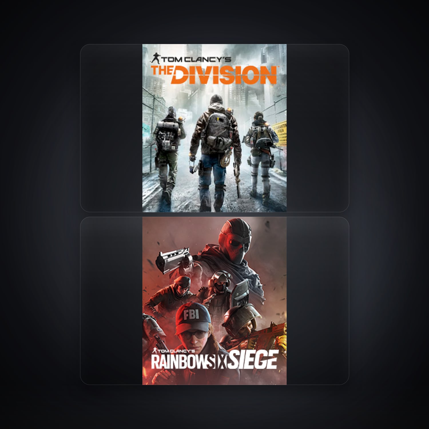 Ubisoft Tom Clancy's The Division + Tom Clancy's Rainbow Six Siege (Steam) — FR — HabibiAccounts