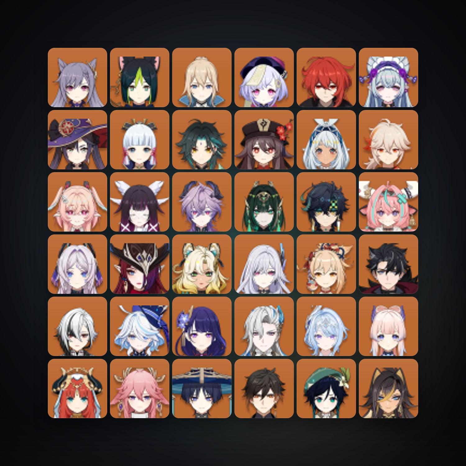 Genshin Impact | AR 60 | 90 Chars | 36× 5★ — HabibiAccounts